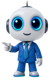 Mascote E-SIS apontando pra esquerda
